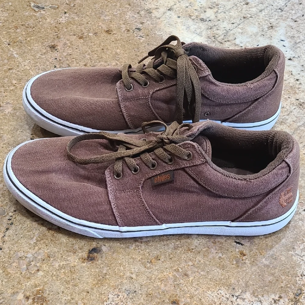 Etnies Brown Canvas Men's Skate Sneakers Casual Shoes Size 11